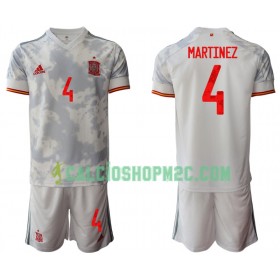 Spagna Inigo Martinez 4 Bambino Maglia Trasferta Euro 2020 Manica Corta (+ Pantaloncini)